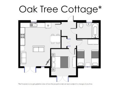 Floor plan Oak Tree Cottaeg