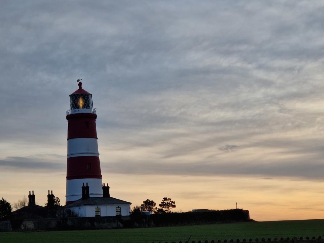 Kerry got to see Happisburgh Lighthouse at sunset.